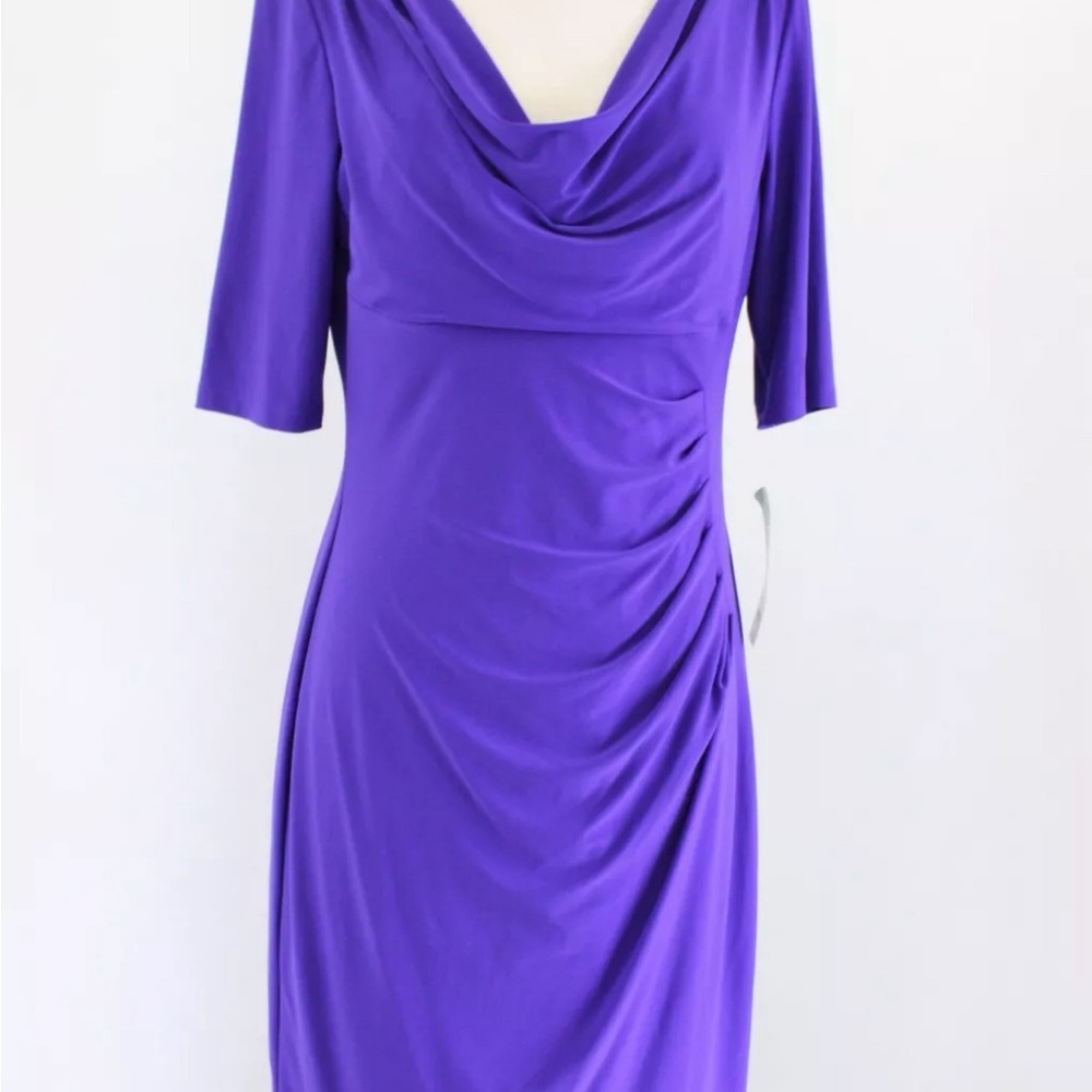 Calvin Klein Faux Wrap dress with side ruching